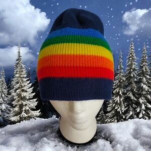 Vtg Retro Pride Rainbow Toboggan 1990s Y2K Hippie Collection